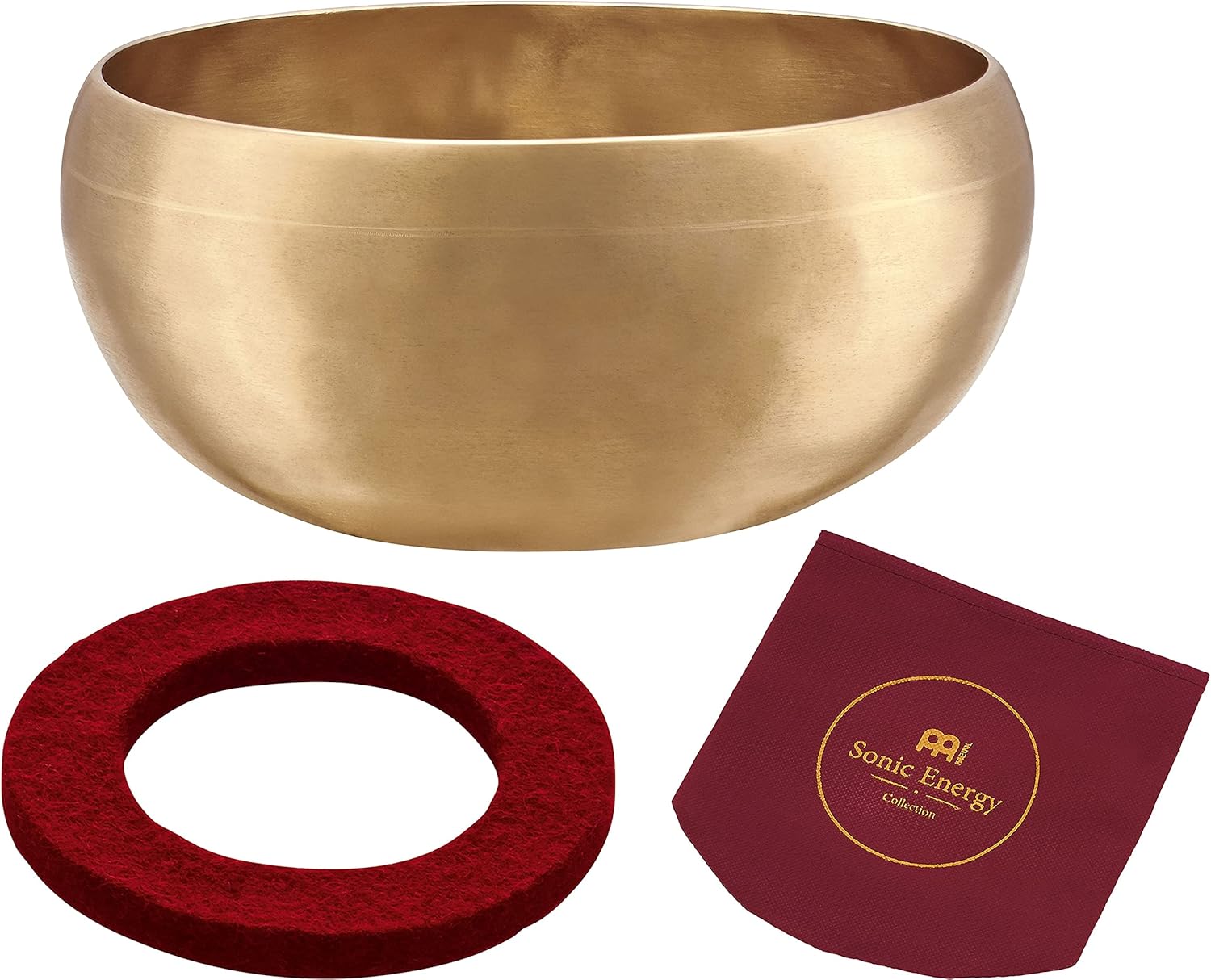 Bronze Singing Bowl with Felt Ring and Cover, Cosmos Series — MADE IN INDIA — For Meditation, Yoga and Sound Healing Therapy, 2-YEAR WARRANTY