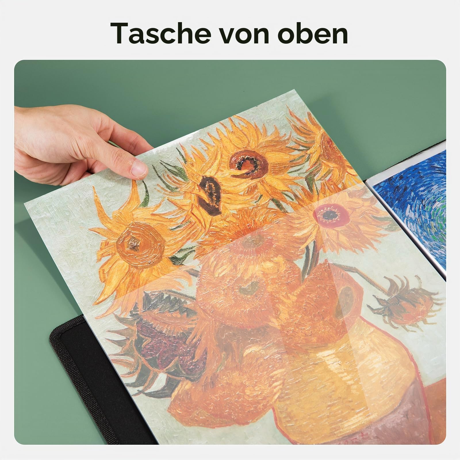Nicpro Große Kunst-Portfolio-Mappe, 45,7 x 61 cm, 30 Taschen, 60 Seiten, Künstler-Portfolio-Mappe mit transparenten Kunststoffhüllen, Präsentationsaufbewahrungsbuch für Künstler, Kunstwerke, Zeichnen