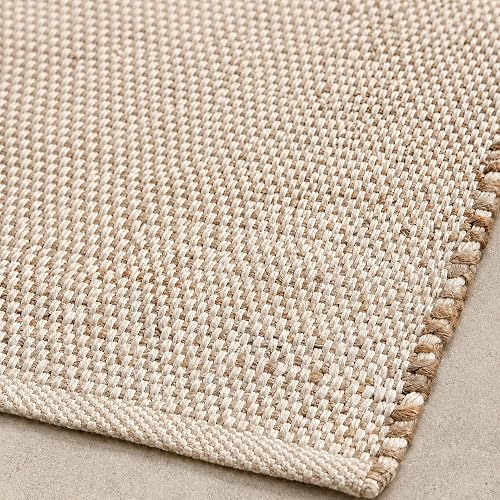 Jute Cotton Hand Woven Area Rug (8' x 10' Natural)