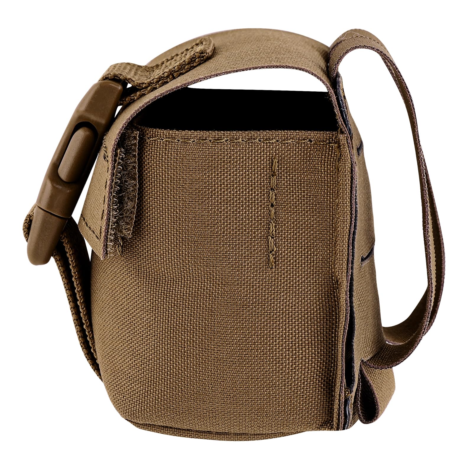 Tactical Single Grenade Pouch, MOLLE Small Handy EDC Pouch (Coyote Brown) - Image 3