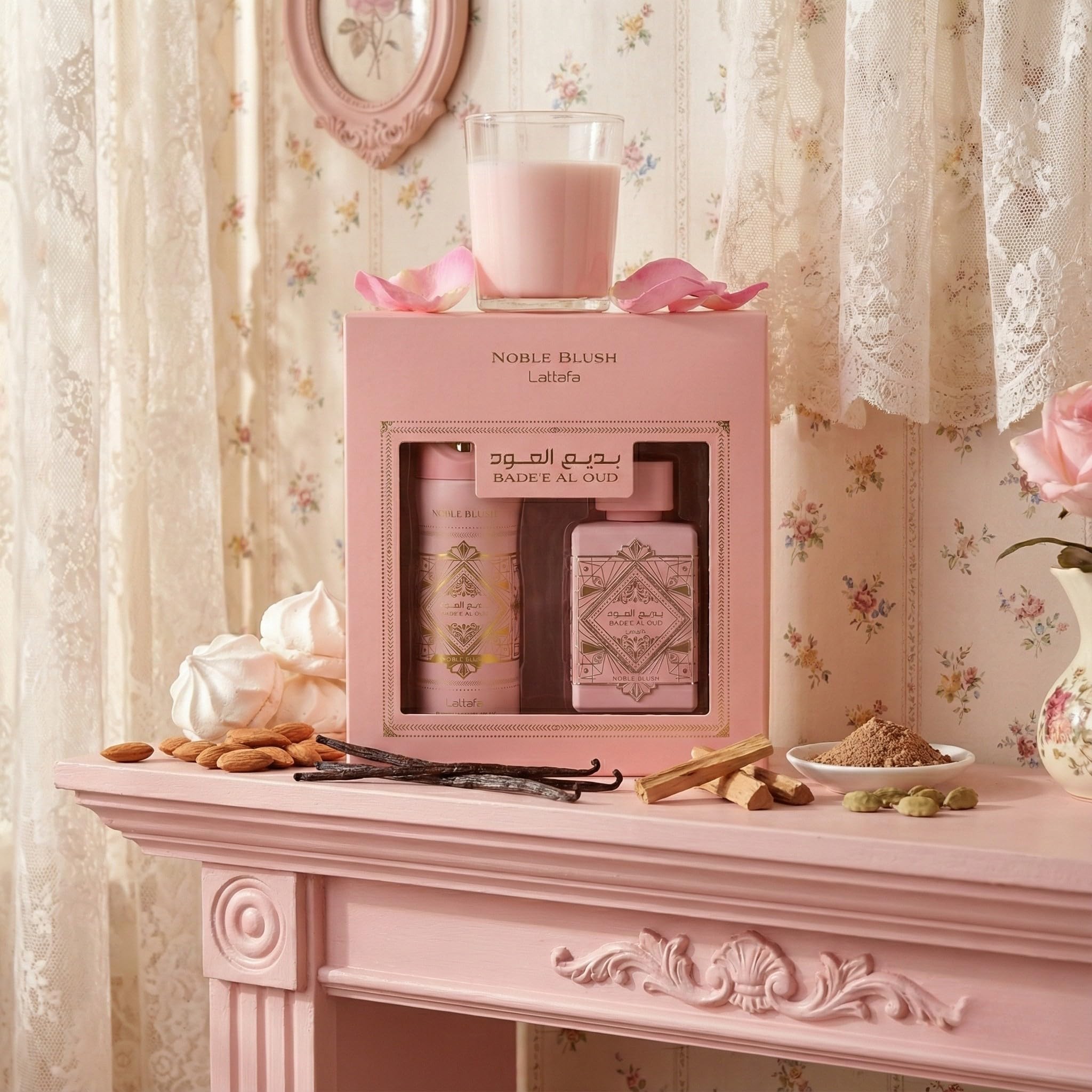 Amazon.com : Lattafa Badee Al Oud Noble Blush 2 Pcs Gift Set With