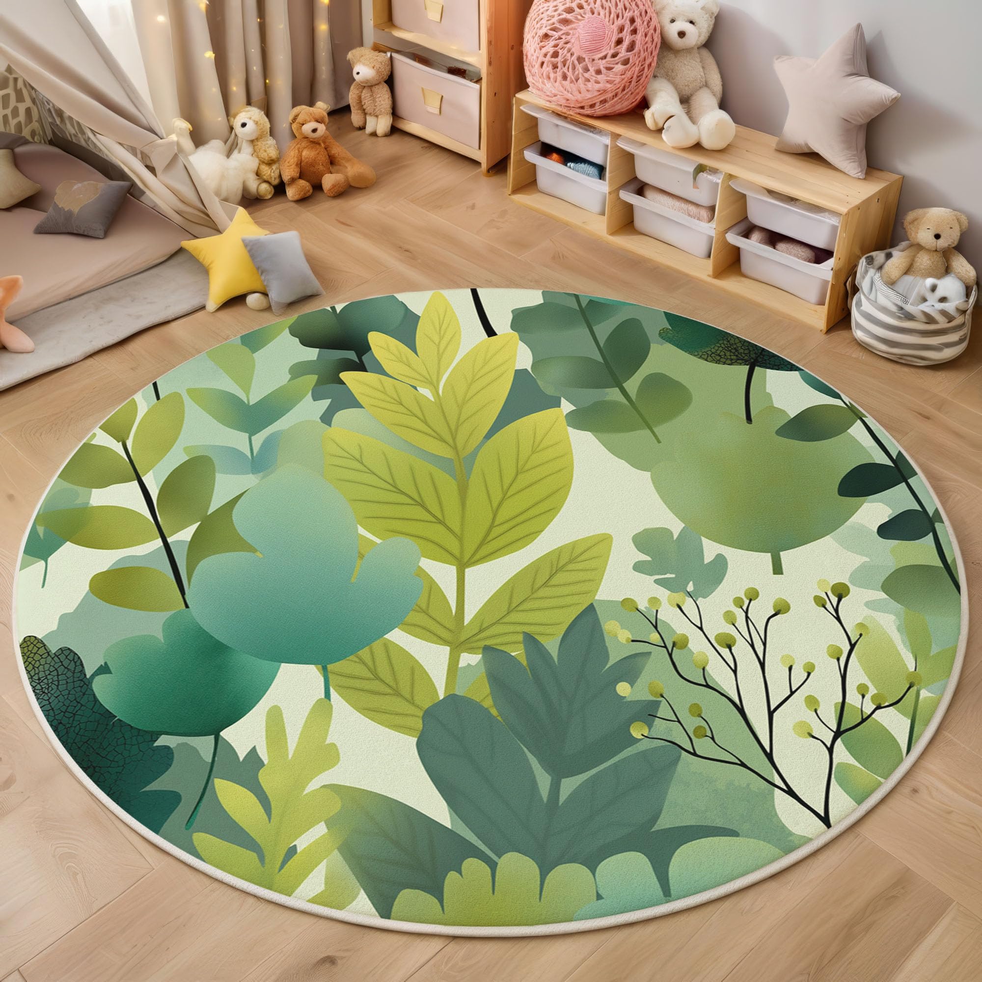 Tapis antidérapant et doux motif jungle pour sécuriser et sublimer la chambre