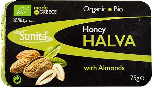 Sunita - Halva de miel orgánico con almendras (2.65oz, 6 unidades)