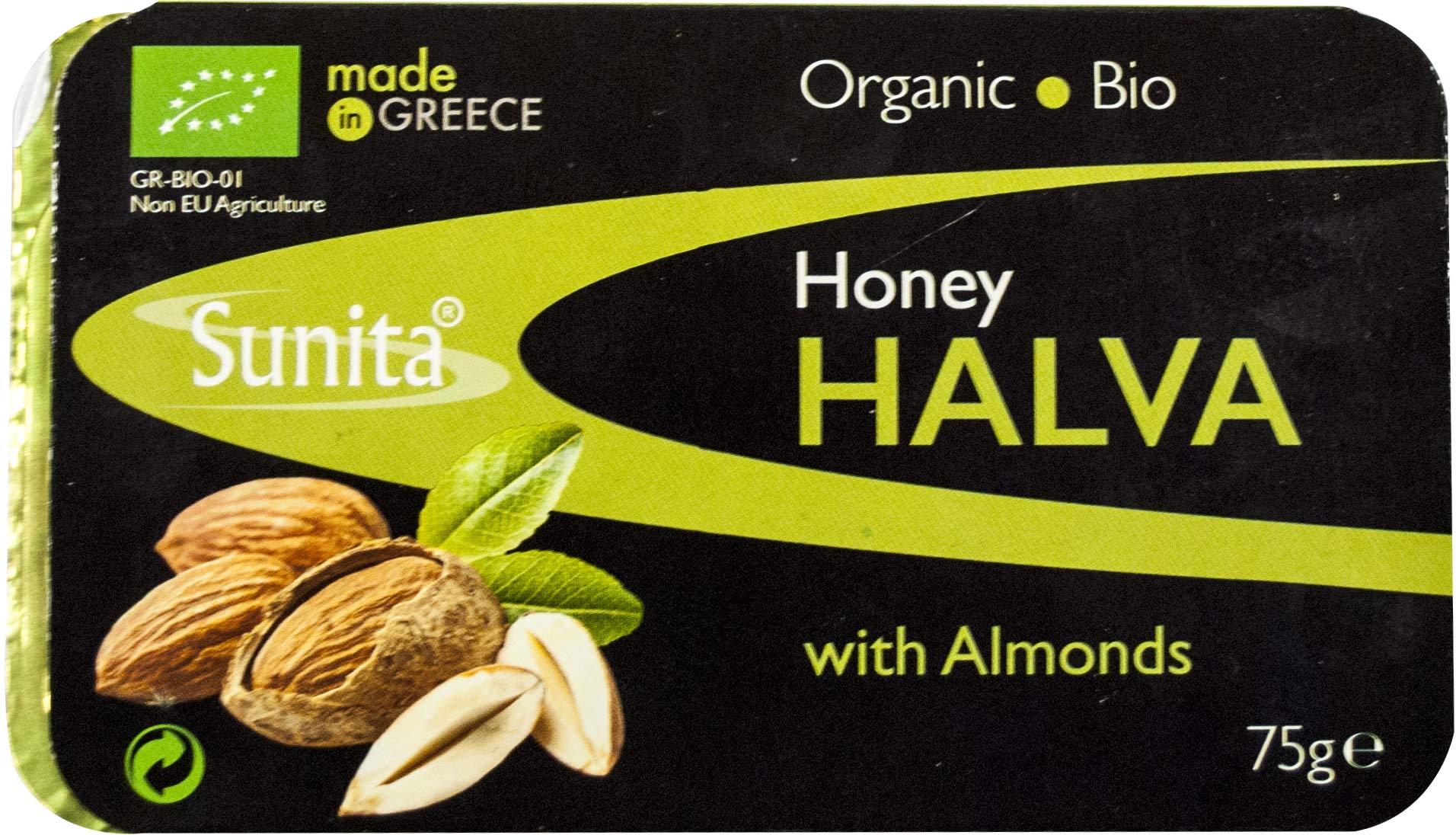 Sunita Organic Honey Halva with Almonds 75 g (Pack of 6)