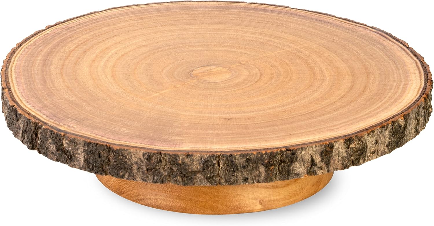 Hanson and Rustic Wood Cake Stand Easy to Clean