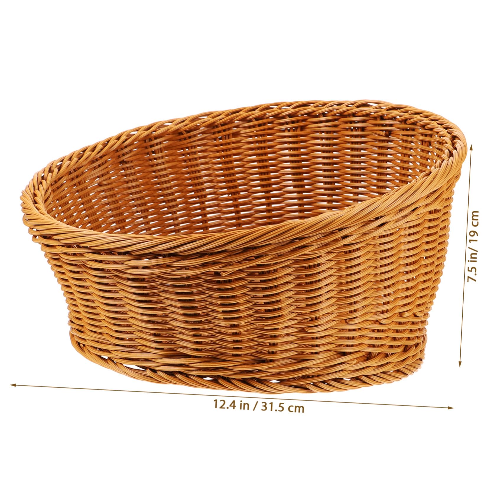 Gatuida Cestino da Tavolo Intrecciato in Finta Rattan per Organizer Cucina, Contenitore per Riporre Oggetti, Design Decorativo