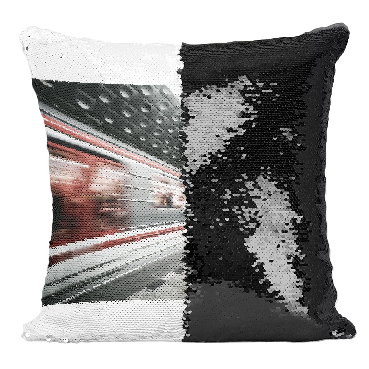 Coussin paillettes noir Prague, une idée cadeau originale pour salon