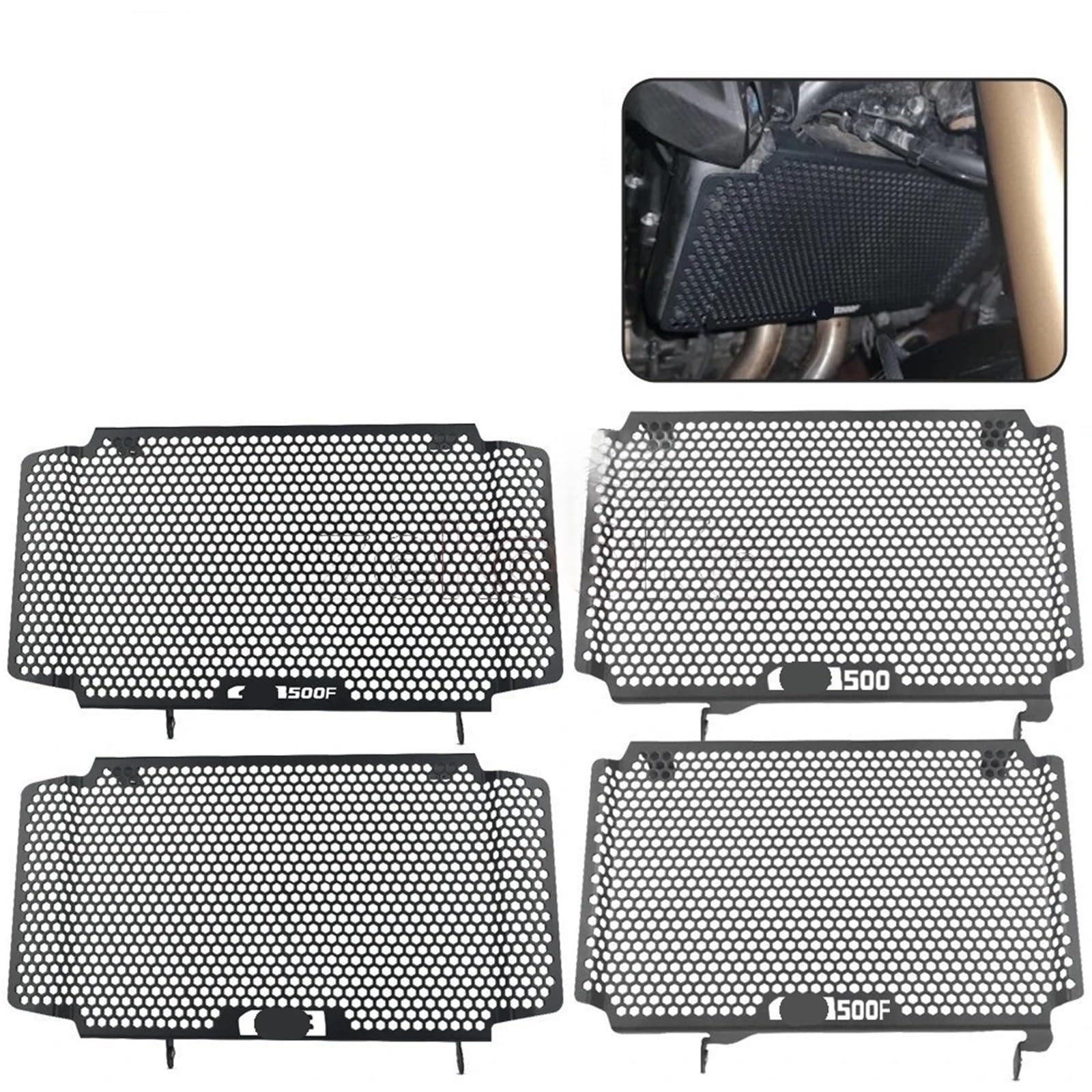 Rejilla de radiador Compatible Con Ho&nda CB500 Hornet CBR500R CB500F 2024-2026 Motor Cubierta Rejilla Protectora Radiador Enfriador Tanque Agua Protector Bisel(A CB500F)