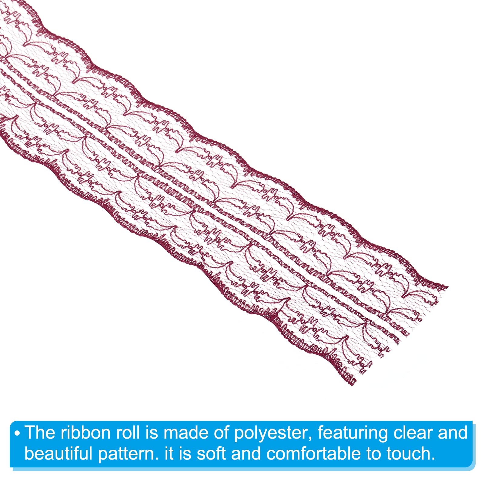 PATIKIL 1.8 Inch Wide 25 Yards Lace Trim Ribbon - Image 4