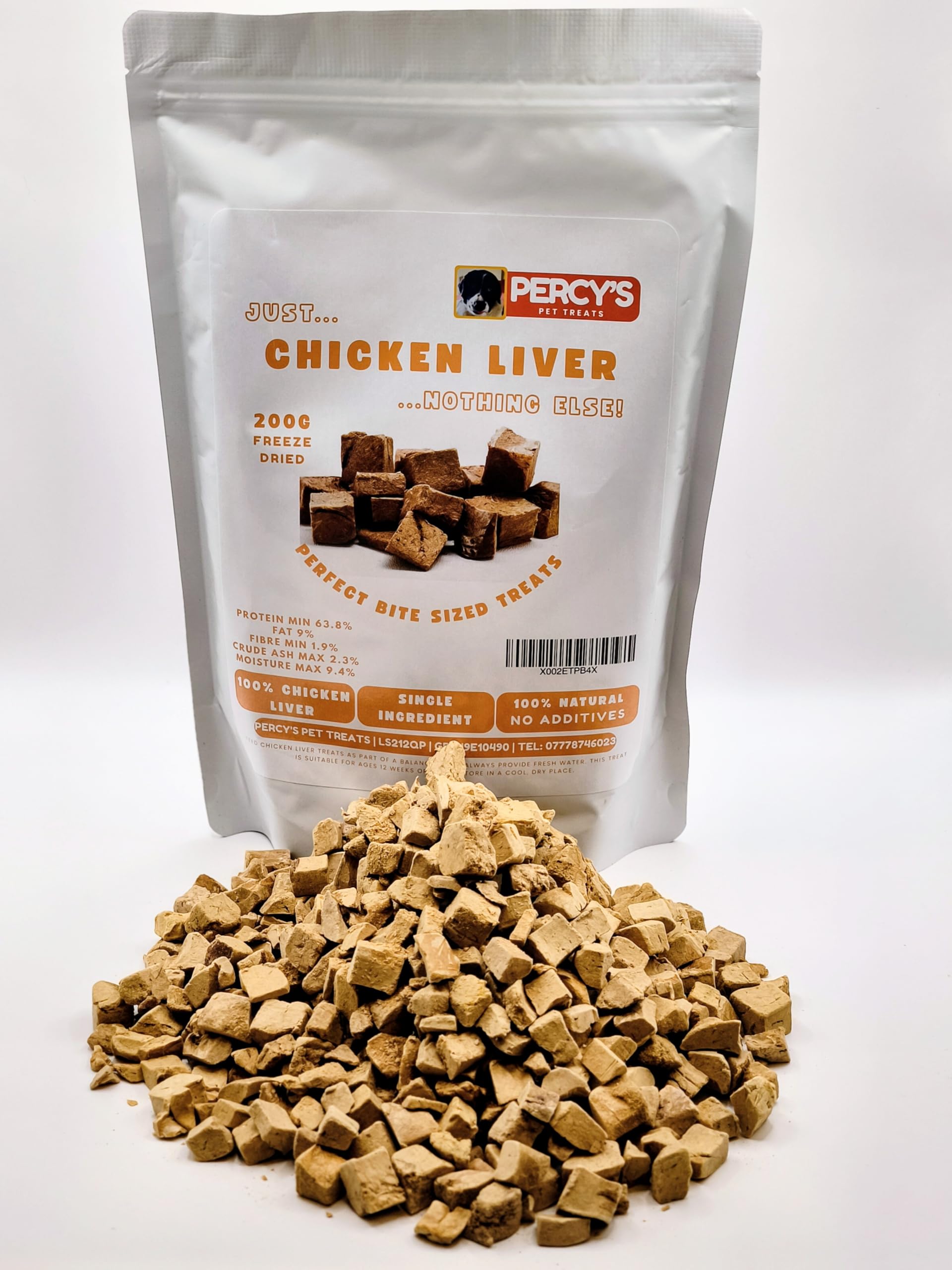 200g Chicken Liver Freeze Dried - Allergen Free & Hypoallergenic Treat for Cats and Dogs - Locked in freshness, High in Protein Nibbles, Pet Treats, Food Topper
