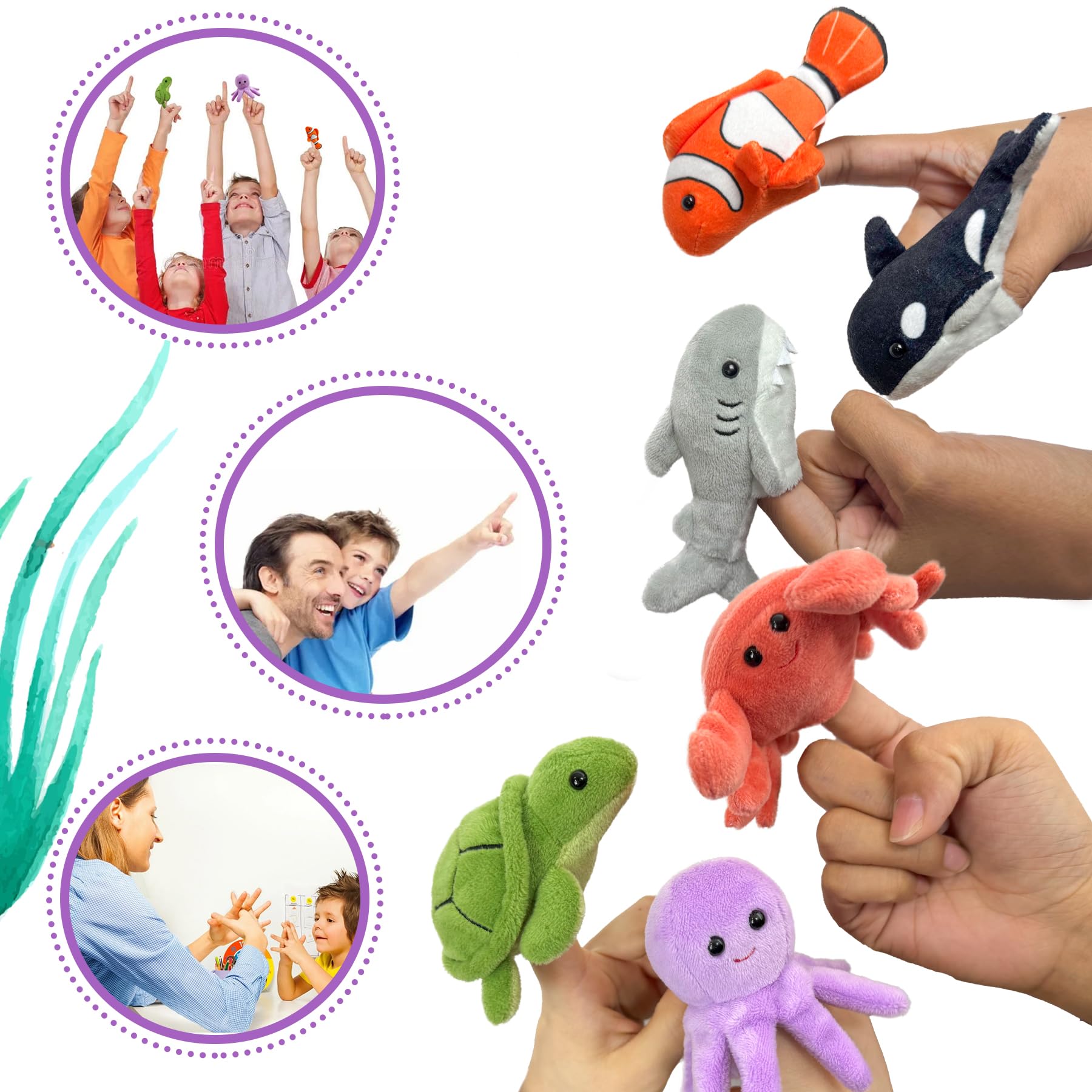 JUSTQUNSEEN 6pcs Finger Puppets Set - Image 4