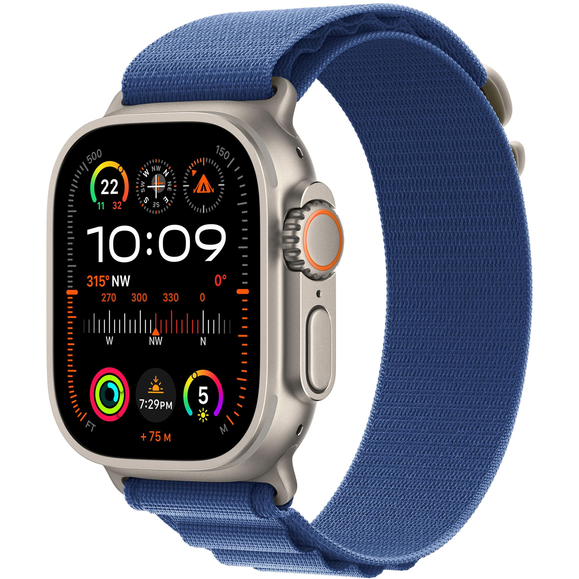 Vaku Luxos® ALPINO Nylon Strap for Apple iWatch Series Ultra, Ultra 2, SE, 9 8 7 6 5 4 3 2 1 (42mm, 44mm, 45mm, 49mm) Self-Adjusting Braided Sport Elastics Wristband For Men and Women - Blue (B0CLZR573N) Amazon Price History, Amazon Price Tracker