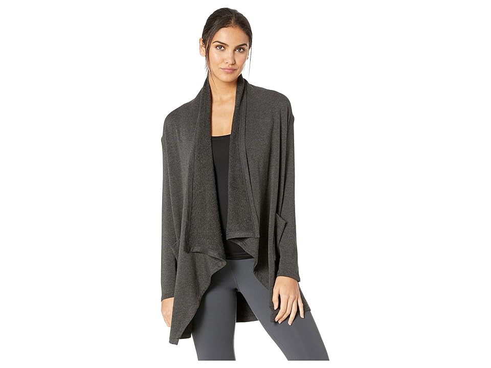 

Beyond Yoga Everyday Drape Cardigan (Charcoal Heather Gray) Women's Sweater