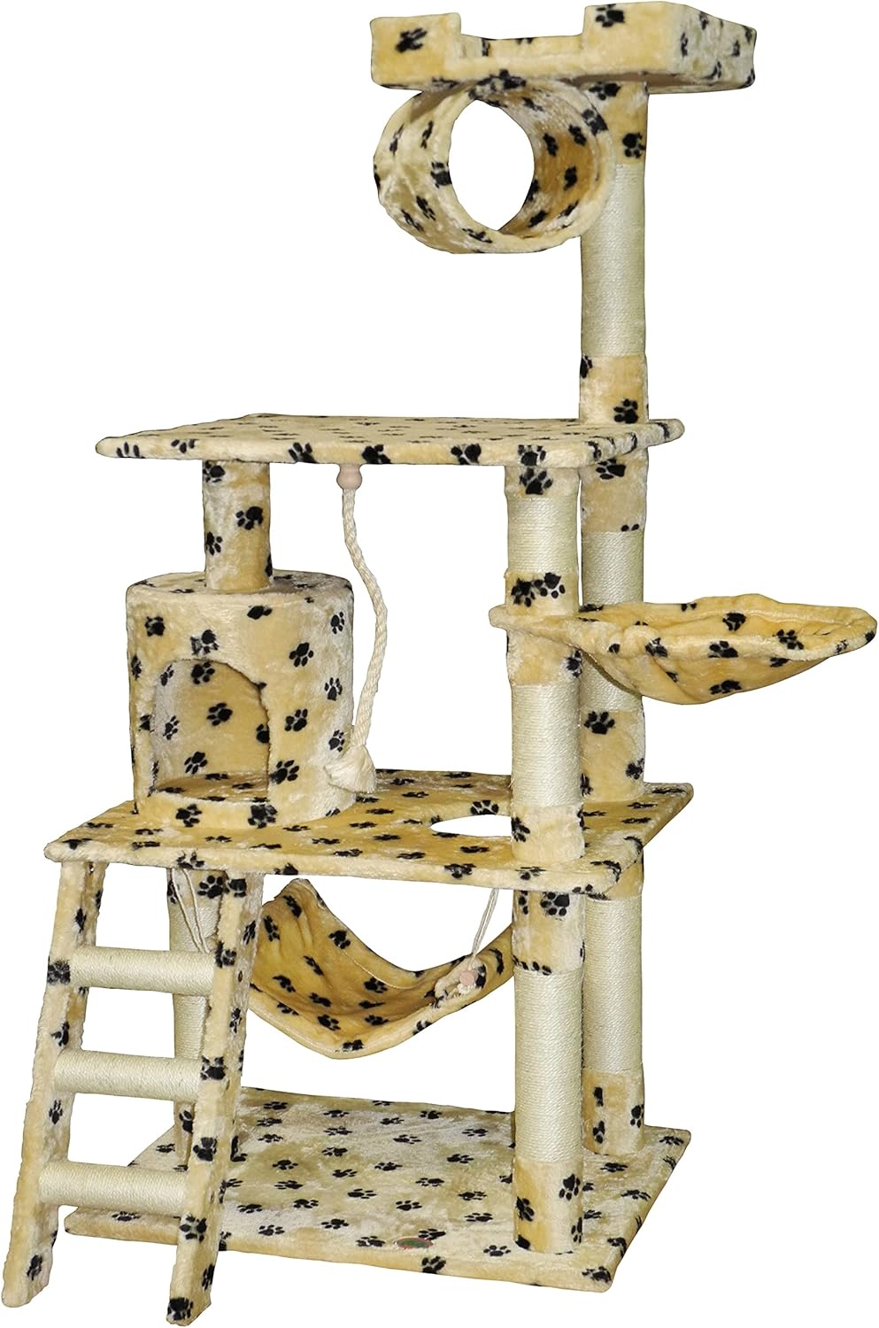 Go Pet Club 62Inch Cat Tree Condo House Furniture, Paw Print Amazon