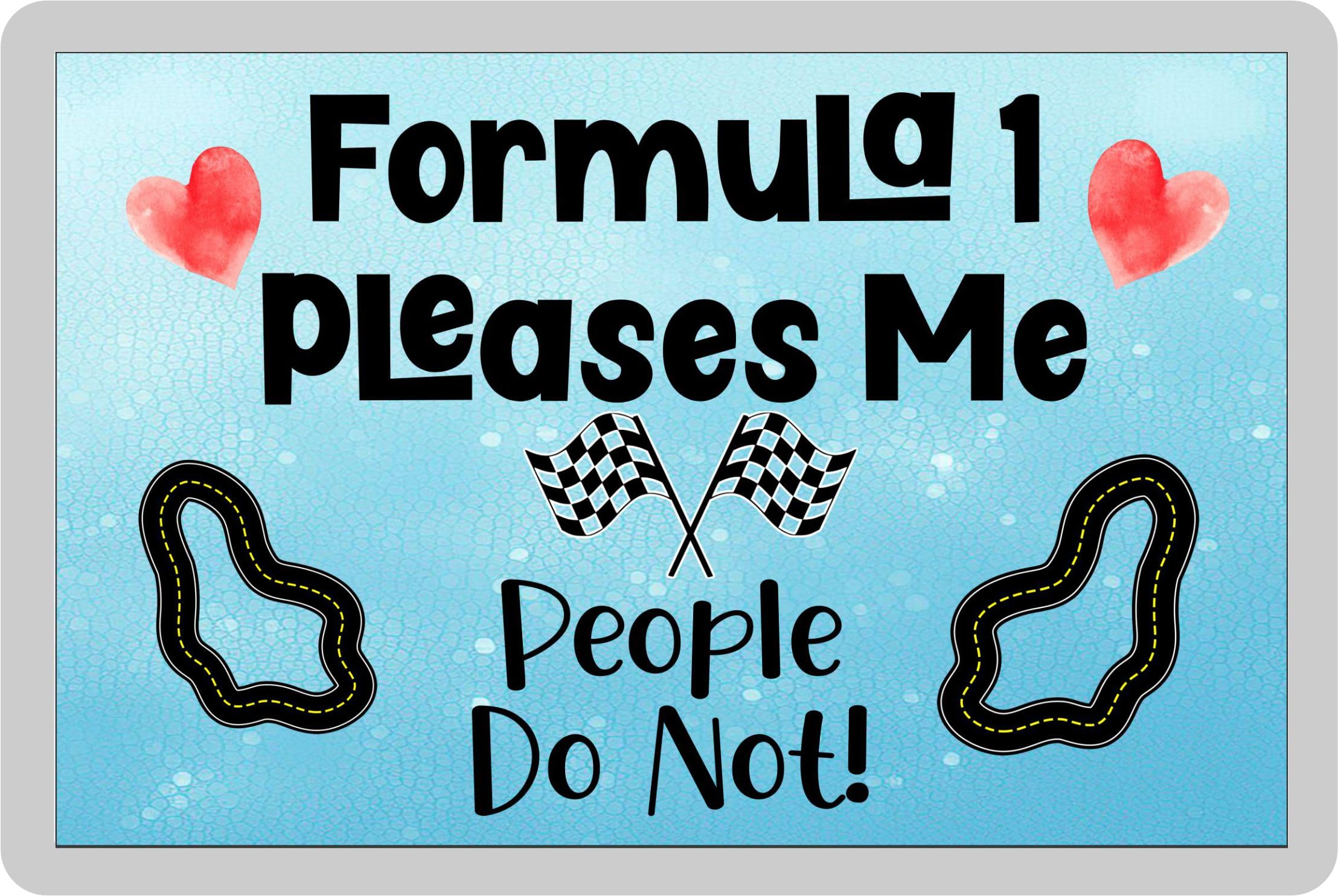 Decalarama Formula One Fridge Magnet Gift – Formula 1 Pleases Me People Do Not – Funny Cute Novelty Family Present