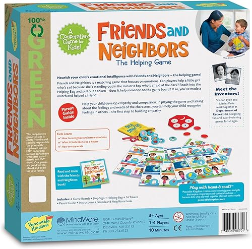 Miniatura 4 de Peaceable Kingdom Amigos y vecinos: The Helping Game, ganador de premios. Juego Desarrollo emocional colaborativo para niños.