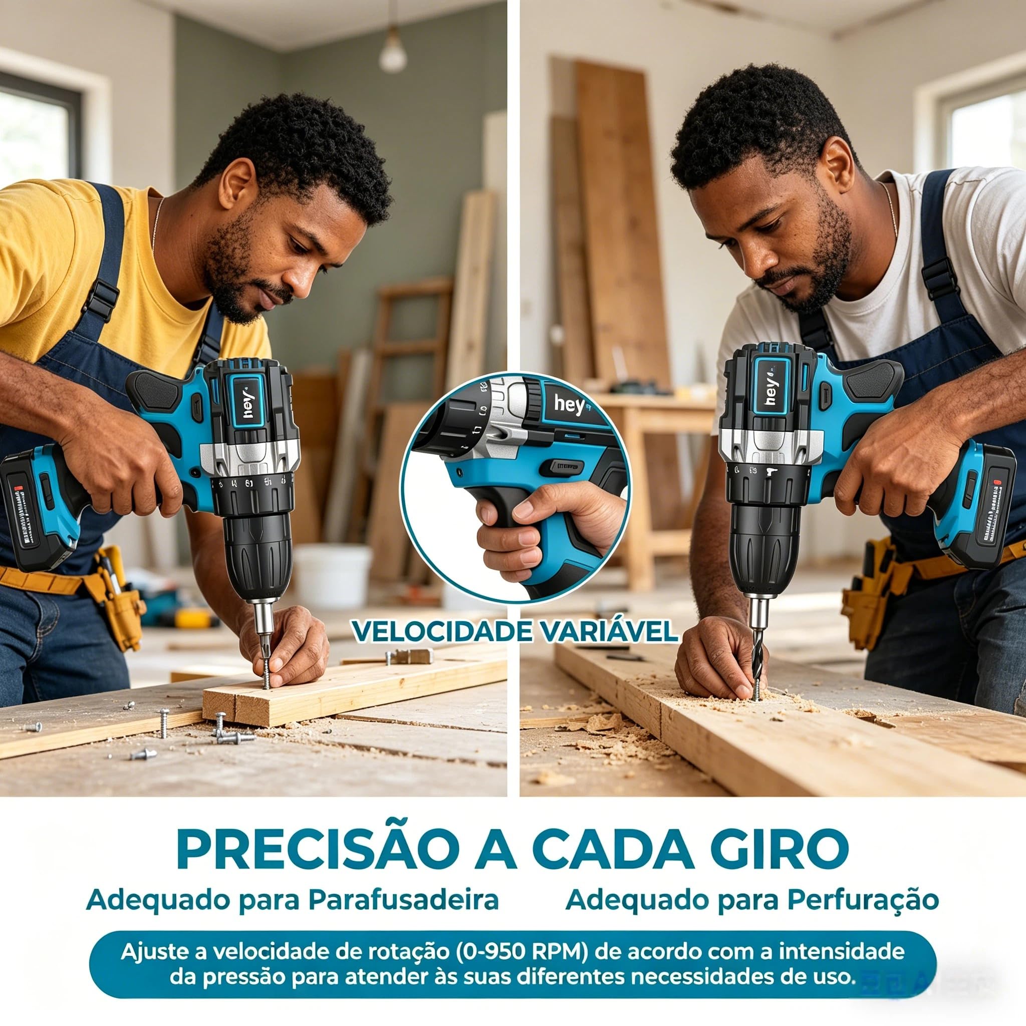 YA−MAN★HRF-3 Parafusadeira Furadeira Martelete 3 em 1 21V 3000mAh - 2 Baterias