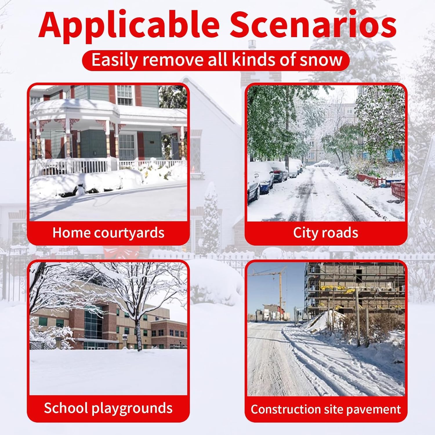 Soplador de nieve eléctrico inalámbrico de 20 V, pala de nieve ligera para entradas y patios, ancho de limpieza de 12.6 pulgadas, lanzamiento de 26 pies, rendimiento silencioso sin escobillas, batería