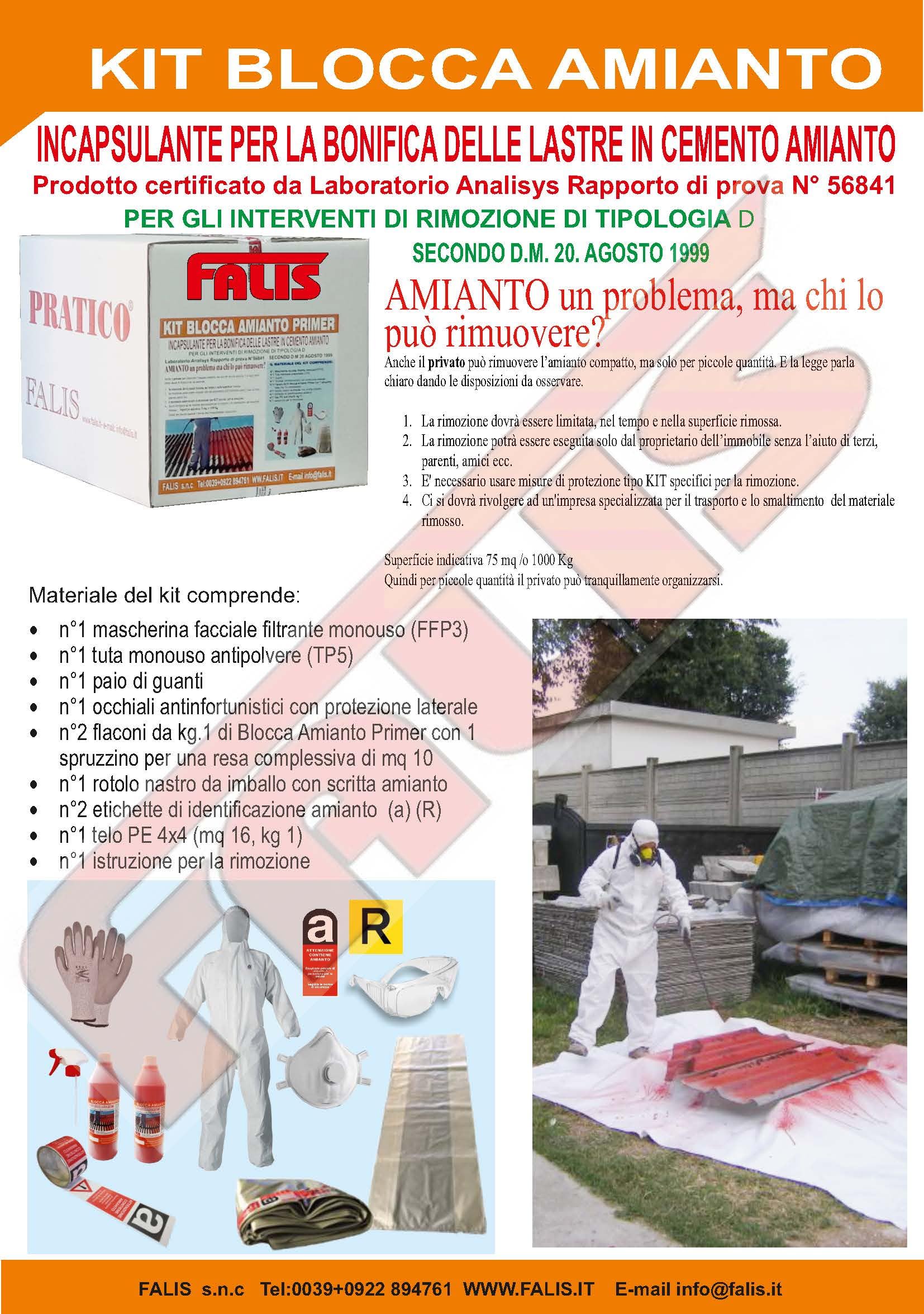 KIT BLOCCA AMIANTO PRIMER - PRODOTTO CERTIFICATO