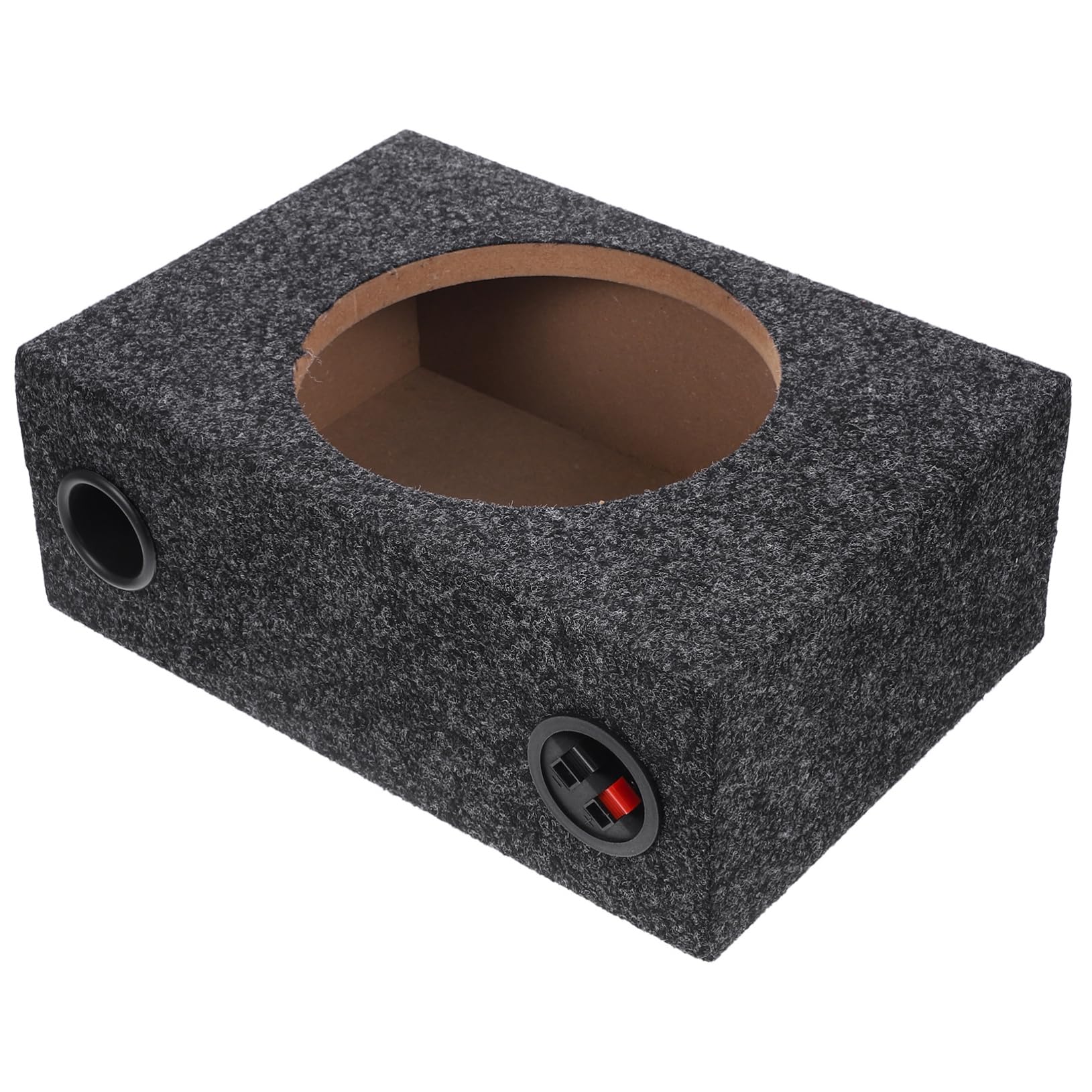 PLAFOPE Scatola per Subwoofer da 8 Pollici per Auto in Legno Nero Rivestimento in Peluche, Resistente e Facile da Usare per Appassionati di Audio