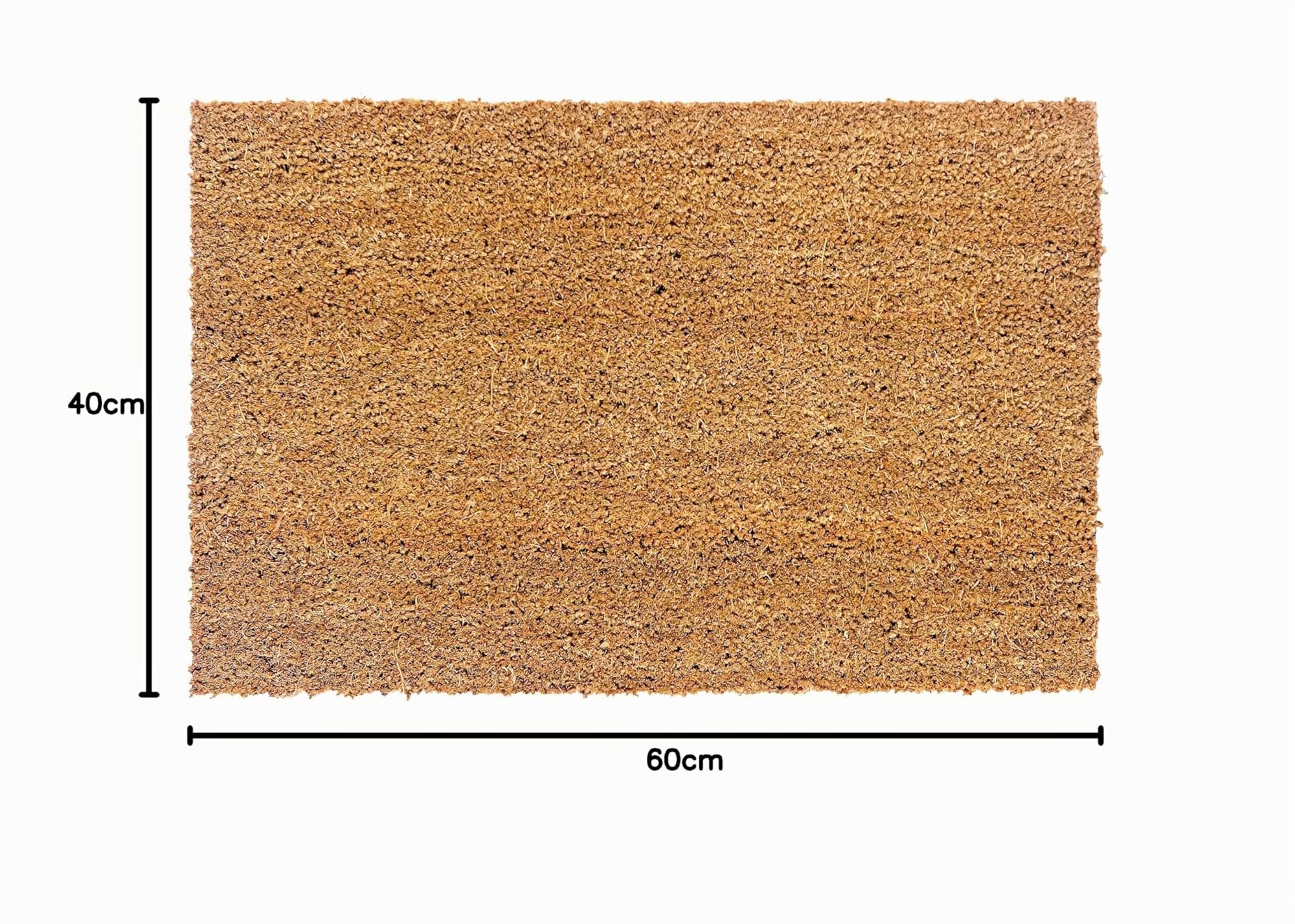 Carpido Paillasson en coco - 40 x 60 cm - Résistant aux coupures - 24 mm - En coco naturel - Antibactérien et extrêmement robuste