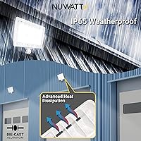 Vista 3 de NUWATT Luz de inundación LED de 30 W, 3CCT 3000K/4000K/5000K seleccionable, iluminación impermeable IP65, montaje de nudillo ajustable, 4200 lm