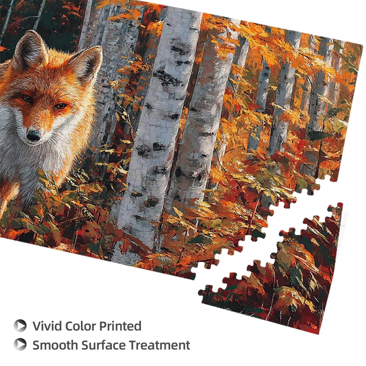 Puzzle para Adultos 1692 Piezas, Zorro de otoño del Bosque Puzzle, Difícil, Desafiante, Rompecabezas Encajan Perfectamente, Letras en la Parte Posterior, Regalo para Personas Mayores (179x31cm) v-822