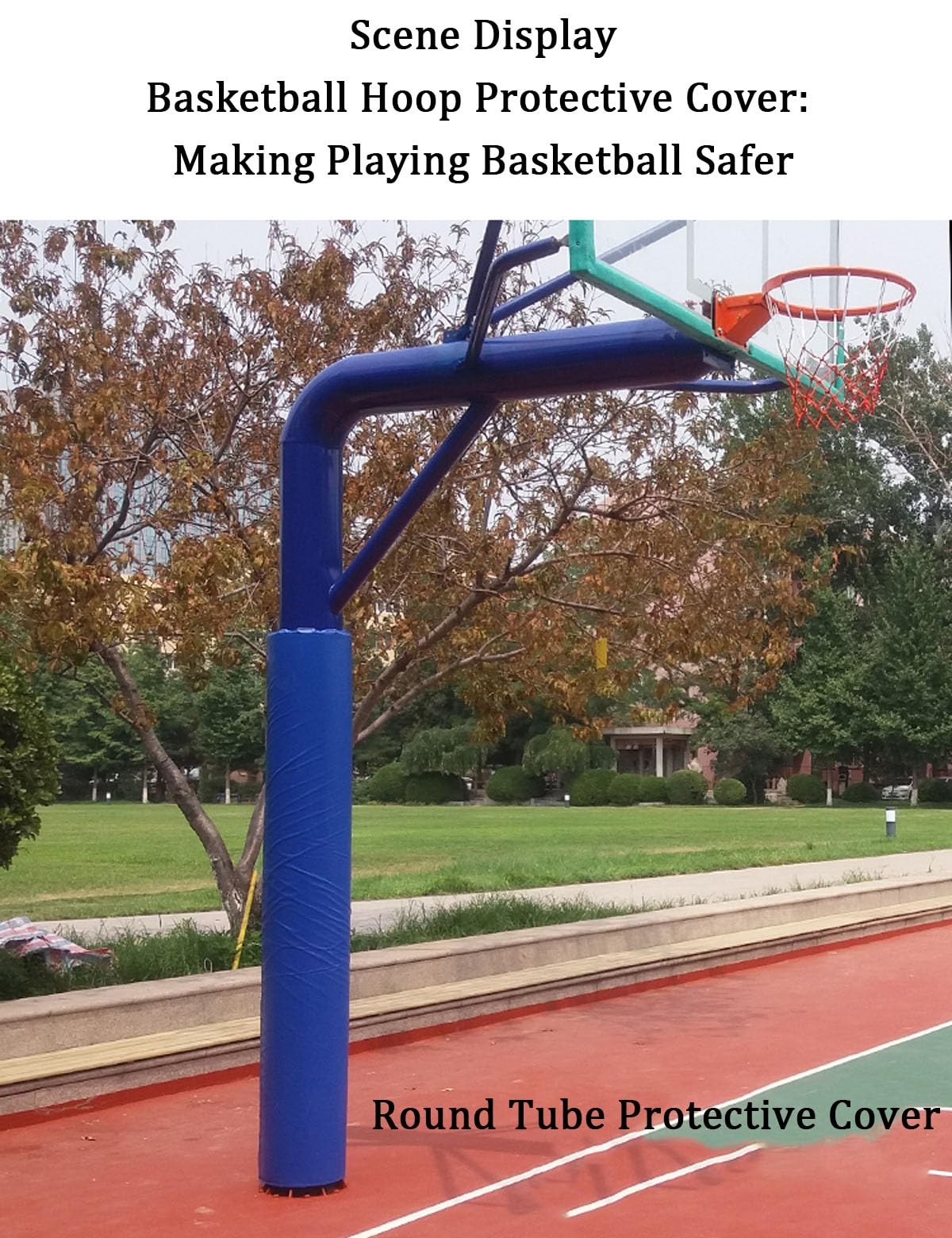 Acolchado para bastón de baloncesto para protección de jugadores, acolchado protector resistente a la intemperie para postes de garaje y parque infantil