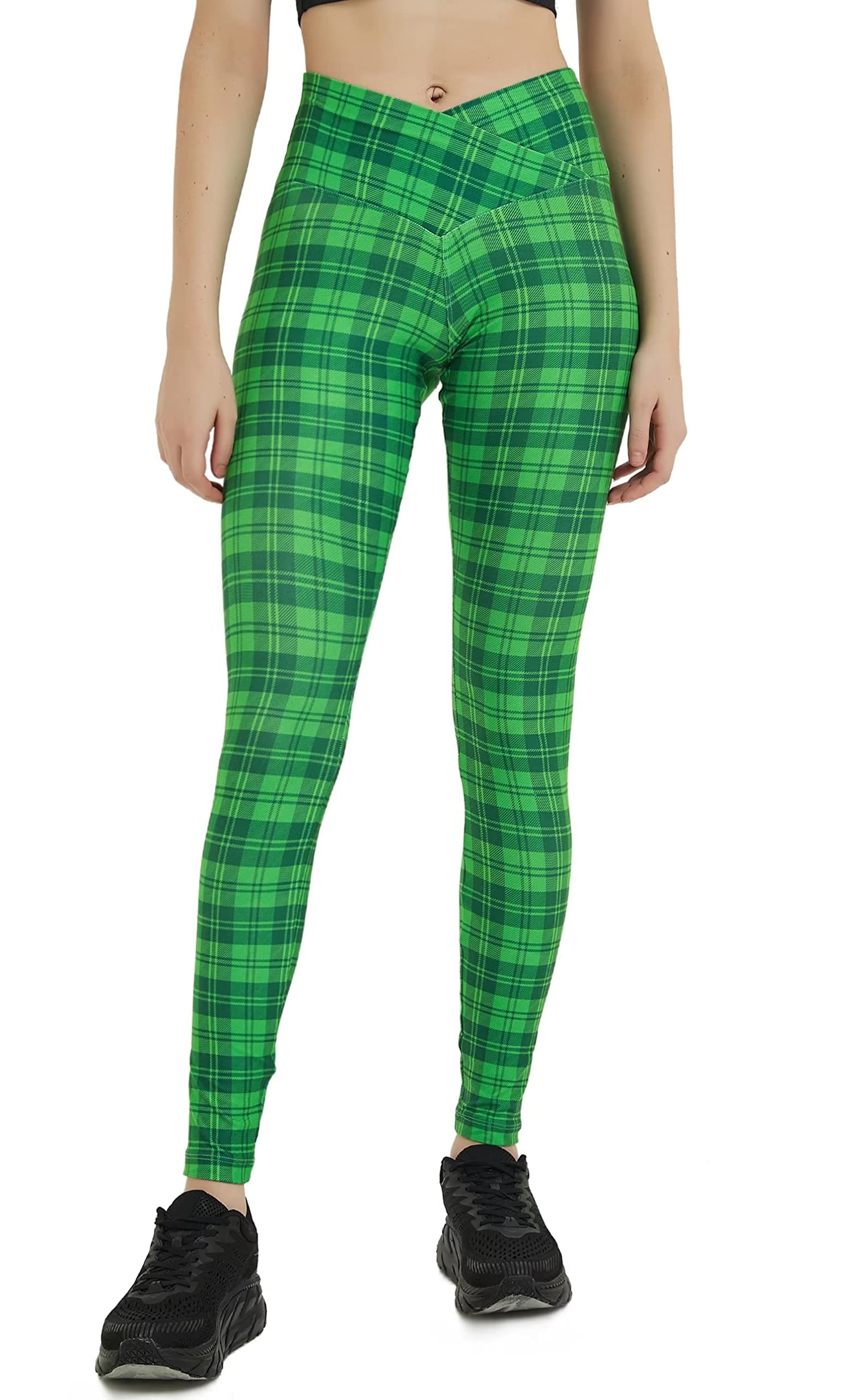 sissycos Women's Christmas Halloween Crossover Leggings High Waisted