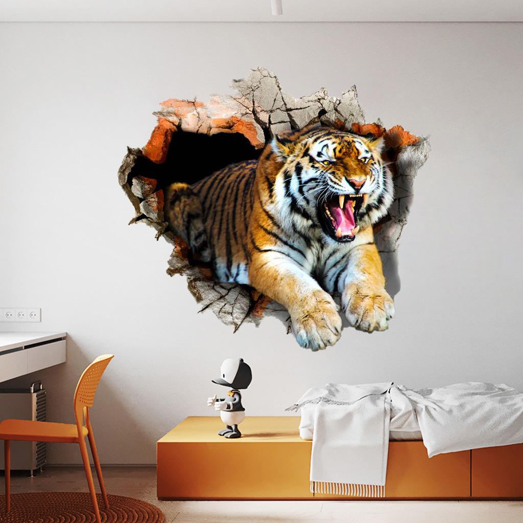 Vinilo Decorativo 3D Tigre Roto Juego de 2 Piezas miniatura 7