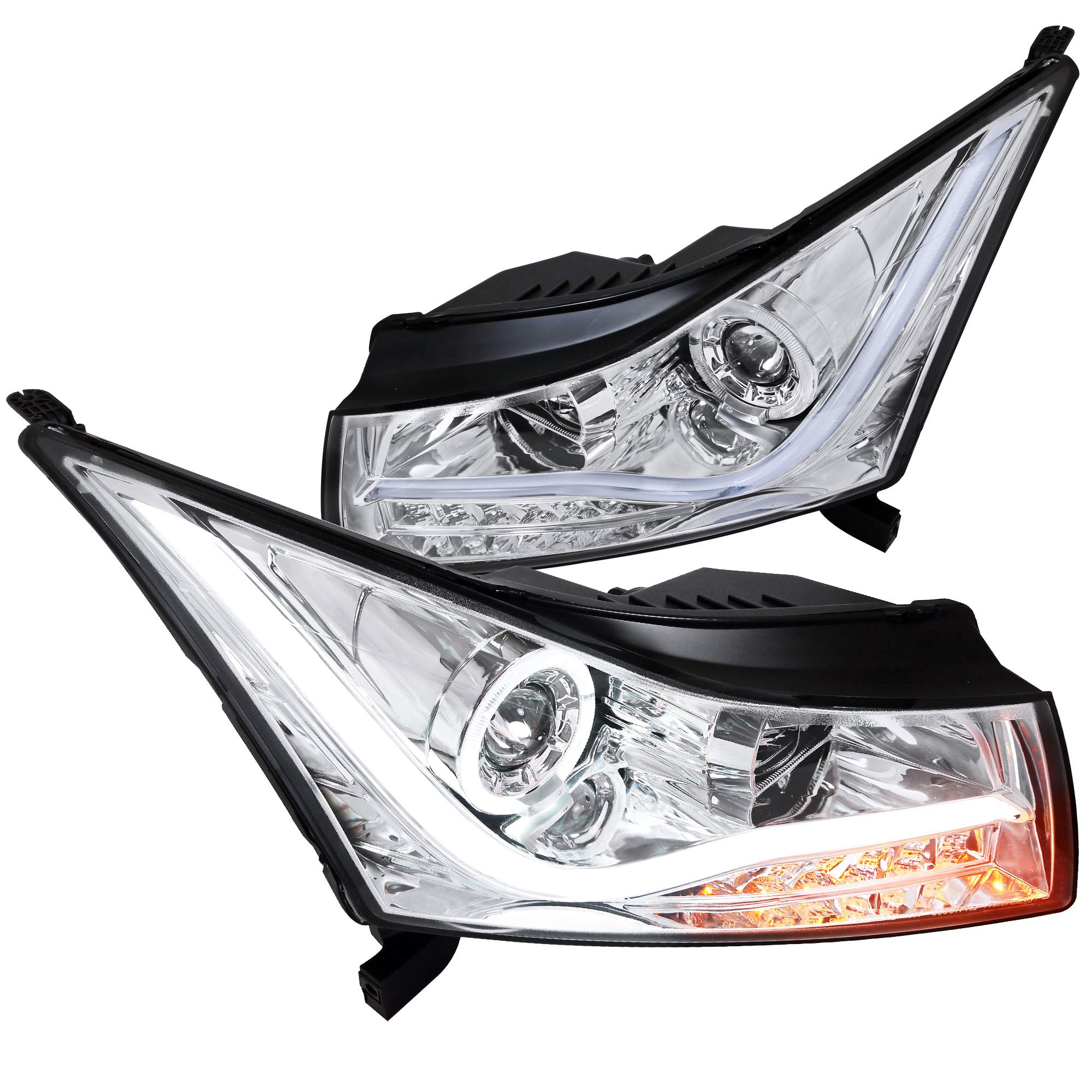 Spec-D Tuning LHP-CRU11-TM Chrome Projector Headlight (Led Halo)