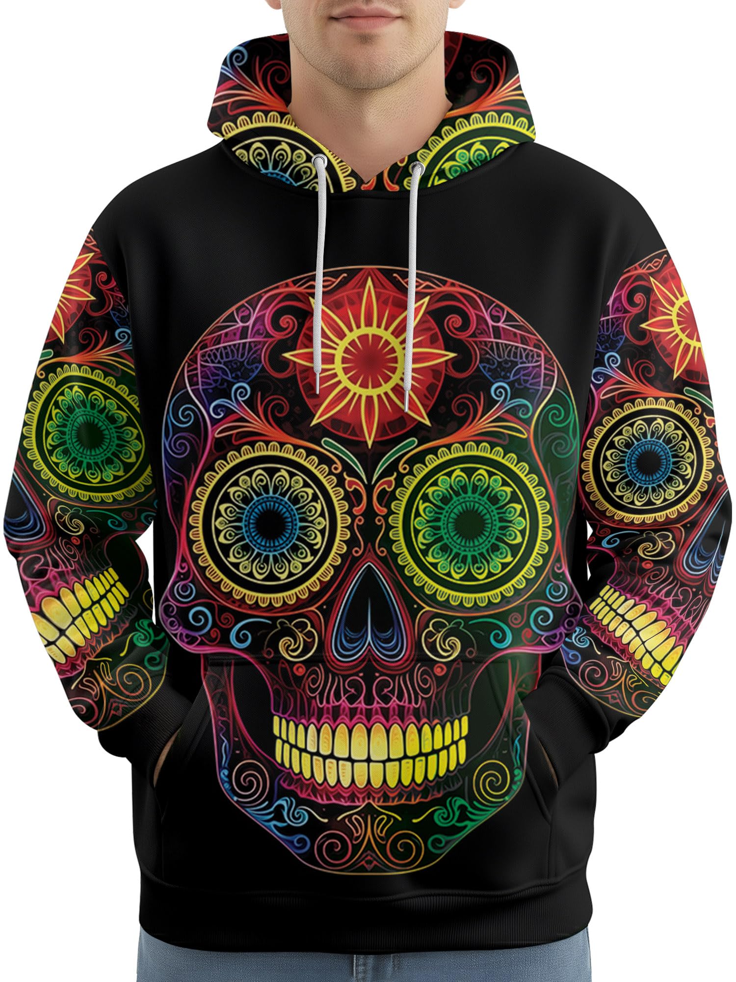 PAGYMO Graphic Hoodies for Men Funny Novelty Pullover Hooded Sweatshirt