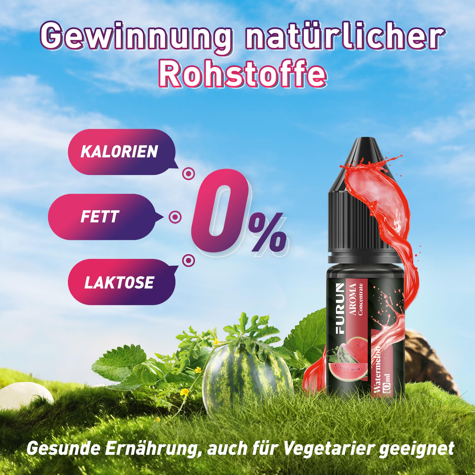 FURUN Koncentrat aromatyczny 5 x 10 ml, aromat spożywczy, łatwe mieszanie, do gotowania, pieczenia, w żywności i napojach