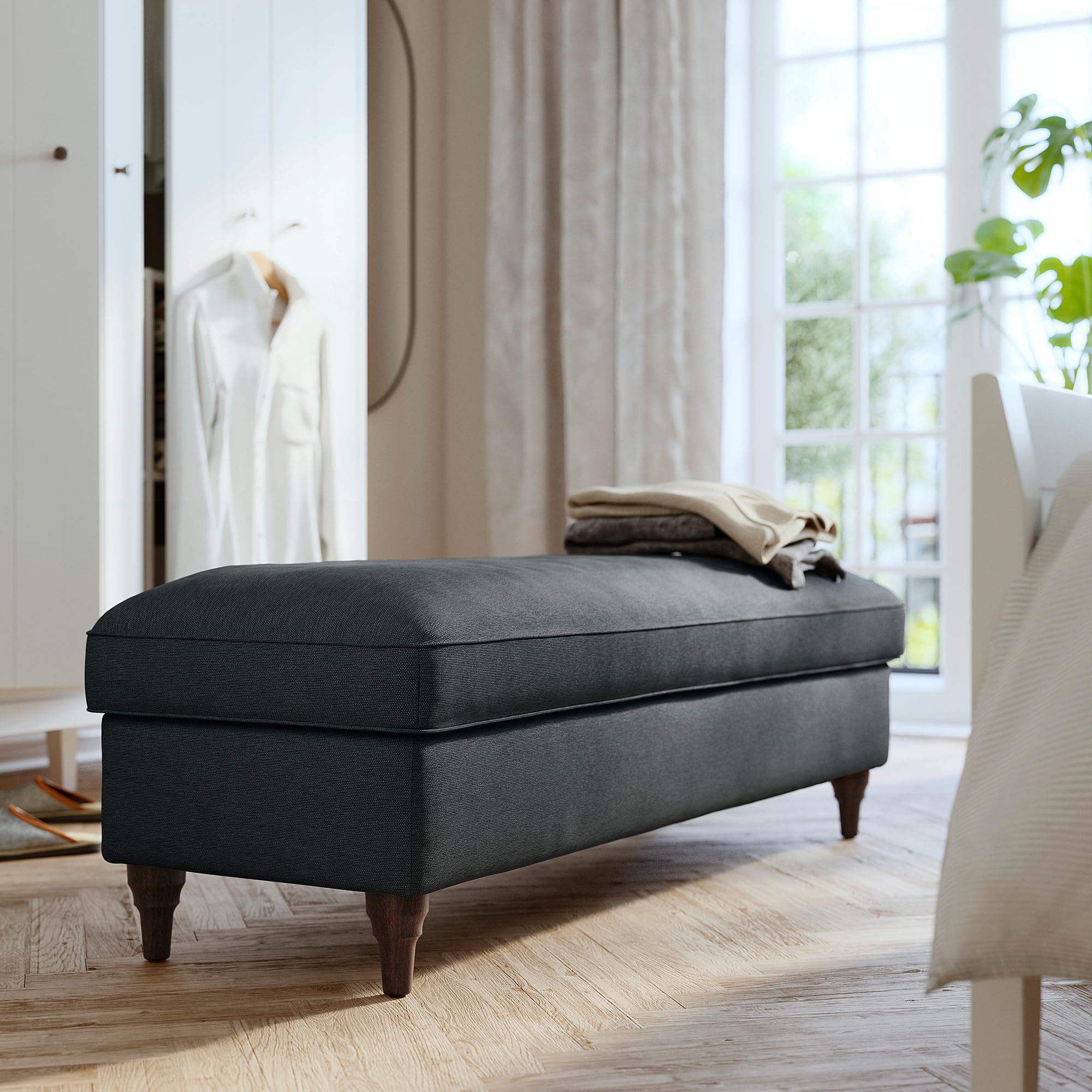 Banco ESSEBODA con almacenamiento, Knäbäck antracita/marrón