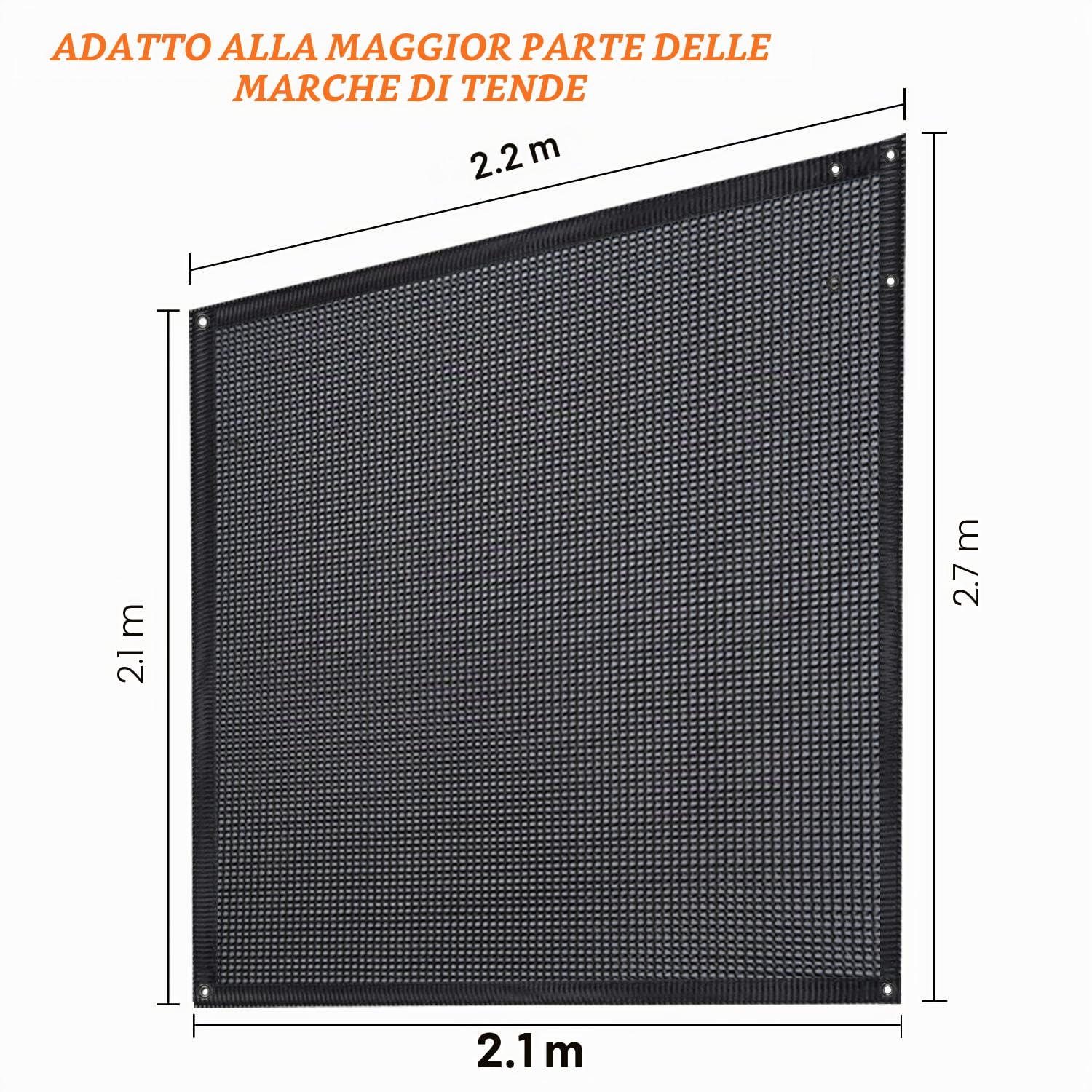 Tenda parasole per camper, 2,8 x 17,8 cm, tenda laterale per camper, tenda laterale in rete nera, parasole, protezione dai raggi UV, kit completo per camper, campeggio, rimorchio, tettoia