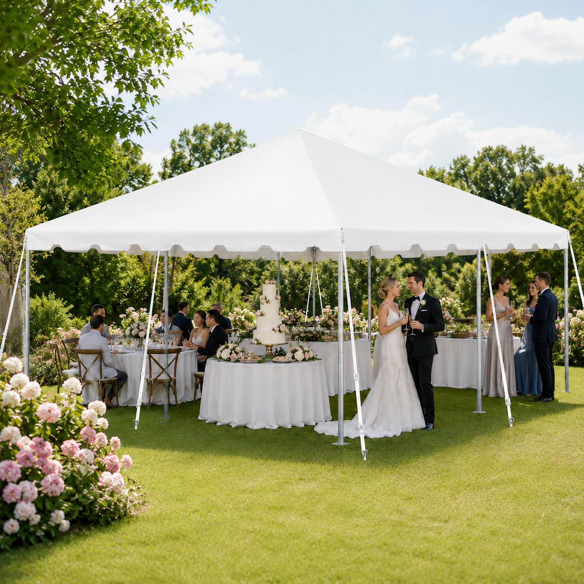 Amazon.com: Party Tents Direct 20x20 Canopy Tent, West Coast Steel