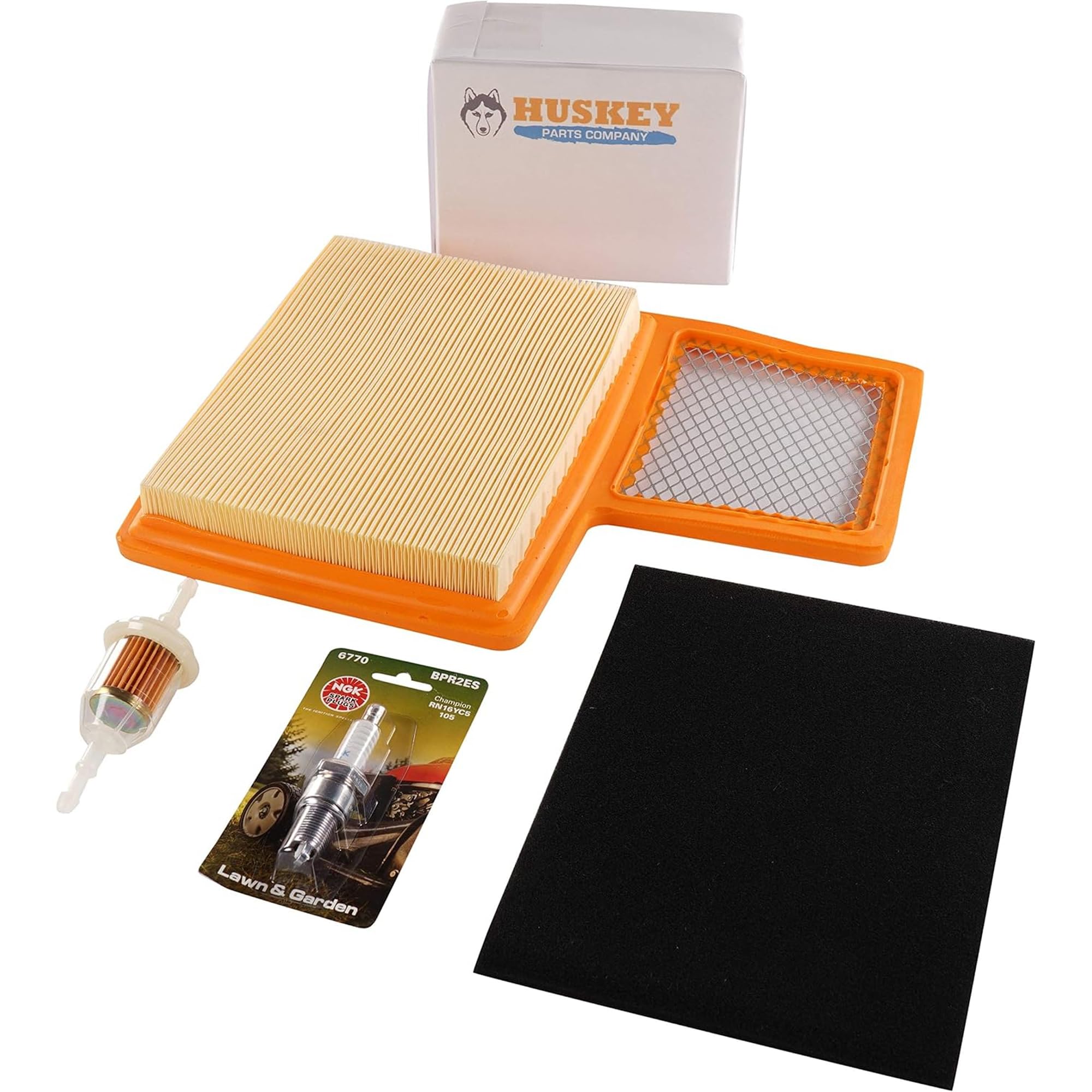 Huskey Golf Cart Tune up Service Kit Compatible with Yamaha G16-G22 G29 Drive 1996-2016 Gas Golf Carts-Include Air Filter and Pre Filter, Fuel Filter and NGK (BPR2ES) Spark Plug
