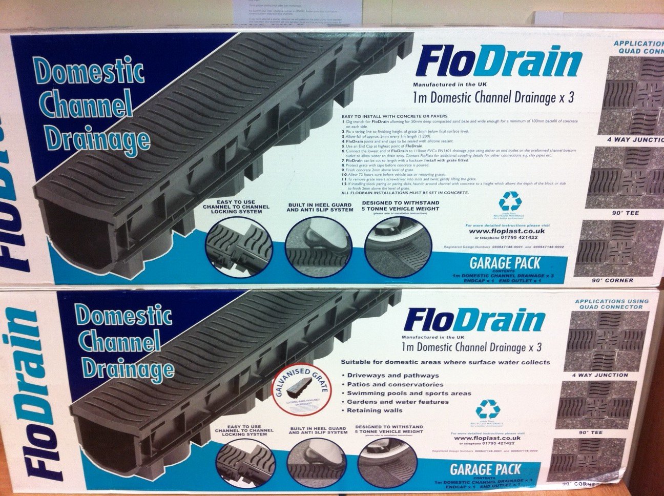Flodrain Plastic Garage Pack Driveway Channel Drainage