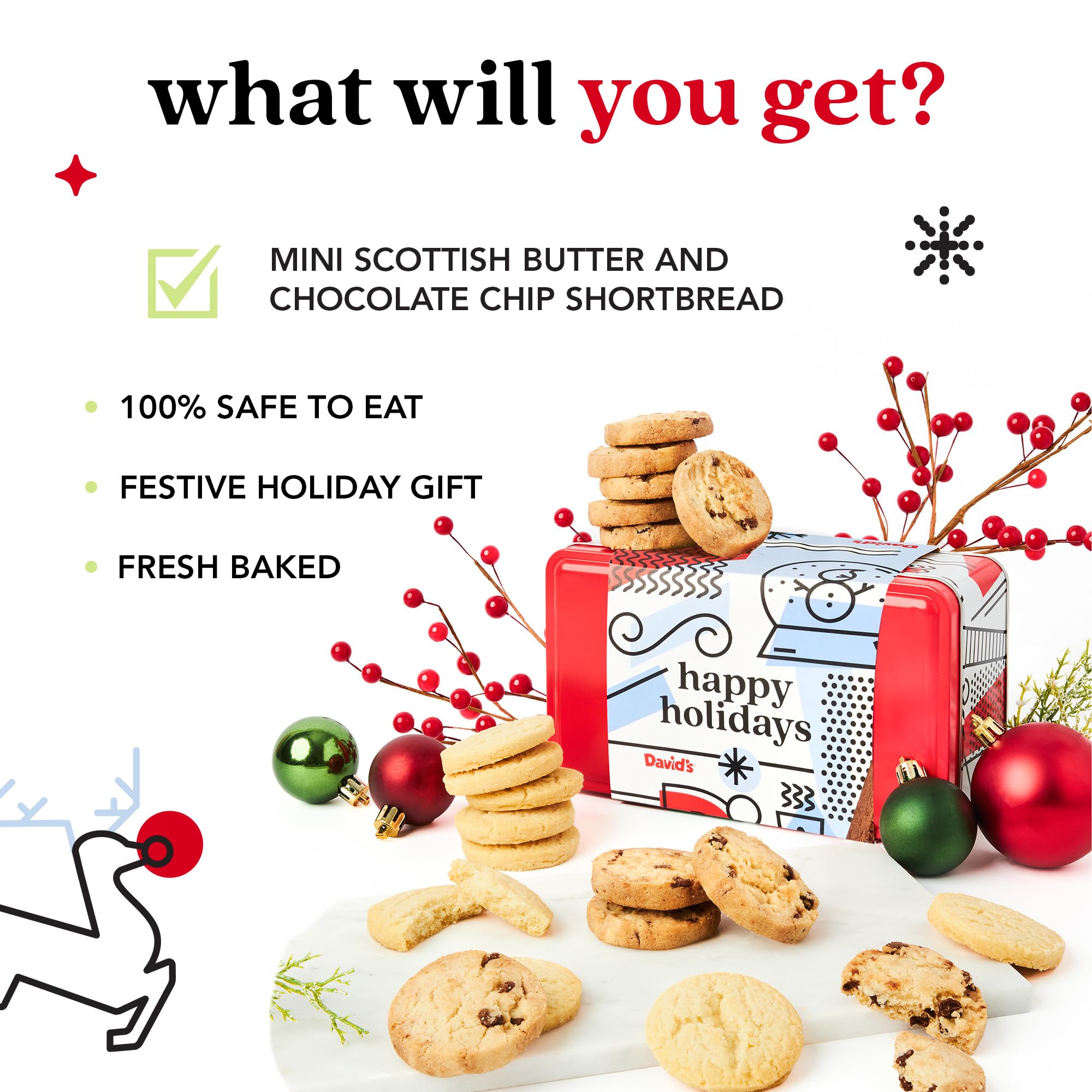 Amazon.com: David's Cookies Shortbread Cookies in Happy Holidays