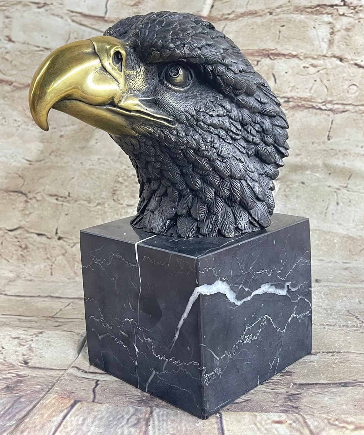 EUROPEAN BRONZE Bronze Sculpture Handcrafted American Eagle Bust Hot Cast Figurine Sale Gift Deal Handmade Art