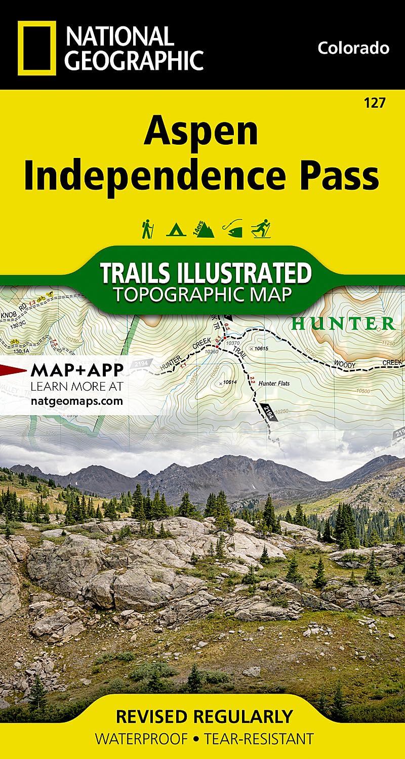 Aspen, Independence Pass Map (National Geographic Trails Illustrated Map, 127)