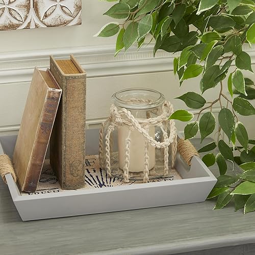 Miniatura 9 de Deco 79 Farol decorativo de cristal para velas con mango de cuerda, 6 x 6 x 6 pulgadas, transparente