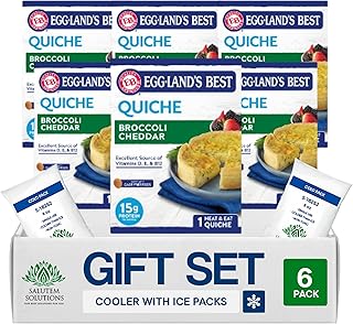 Salutem Vita – Broccoli and Cheese Quiche, Gourmet Breakfast Gift Set – Pack of 6