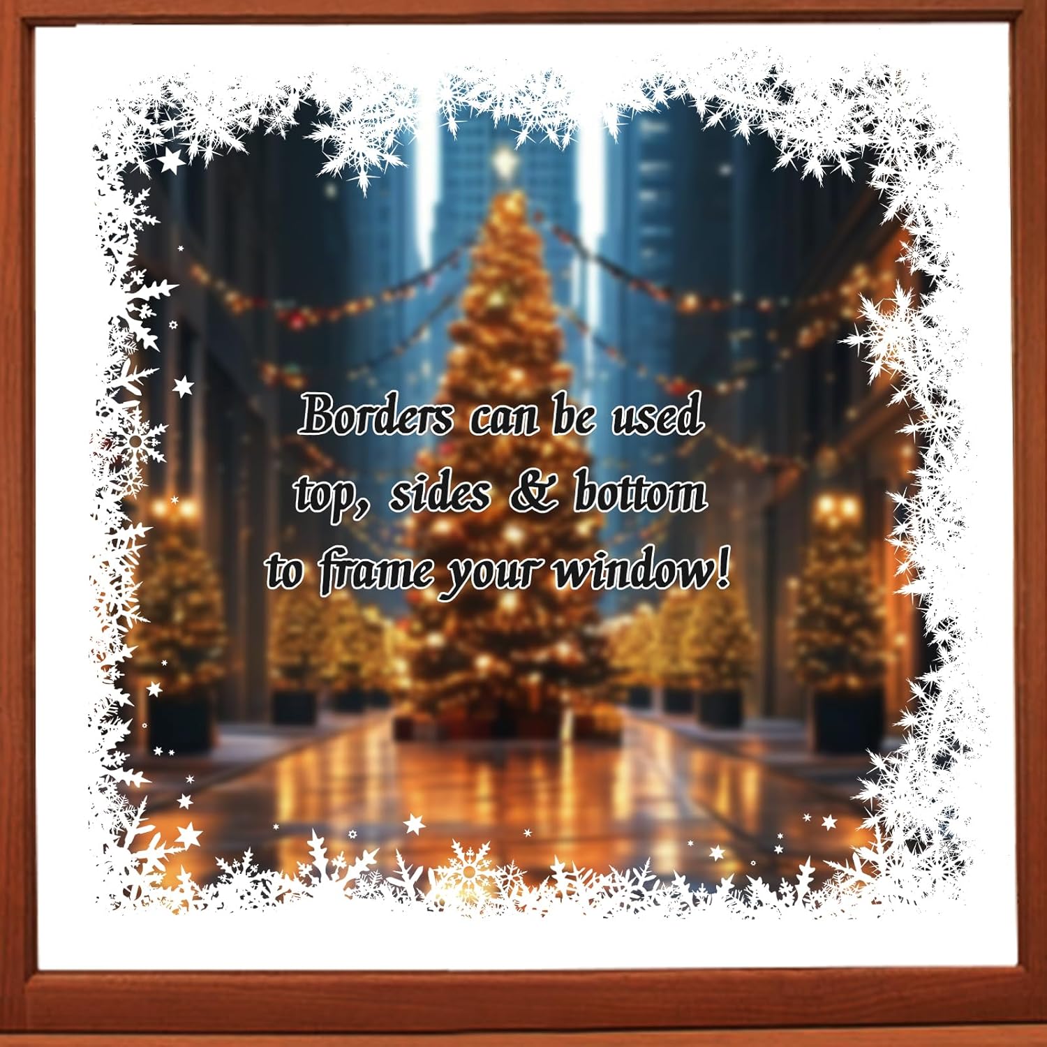 8m Christmas Snowflake Window Stickers, Window Decal, 8pcs Winter Fluffy Snow and Frost Sticker Reusable Double-Side White Window Cling Display for Xmas Party Decoration-Snow Pile