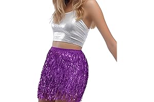 Purple Sequin Full Skirt - Dazzle in Every Twirl