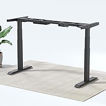 MotionGrey - German Electric Dual Motor Height Adjustable Standing Desk, Ergonomic Stand Up Desk, Adjustable Computer Sit Stand Desk Stand - Great for Office & Home Use - Dual Bosch Motor (Tabletop not Included) (Black)