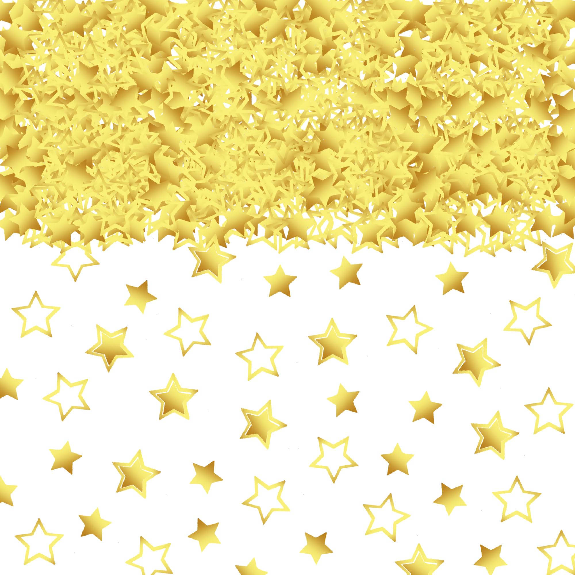 Confetti Star Sequins Table Metallic Foil Sprinkles or DIY Birthday Wedding Engagemetn Christamas New Year Theme Party Celebrations Favor Party Supplies(Golden,2 SIZE)