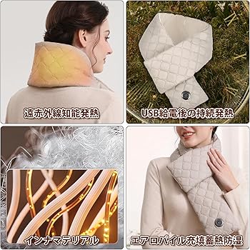 ＊ほっとスカーフMAX ブラック 首 電子レンジ1分加熱 Amazon.co.jp: [MACOLAUDER] 「首まわり全体がポカポカに 電熱マフラー