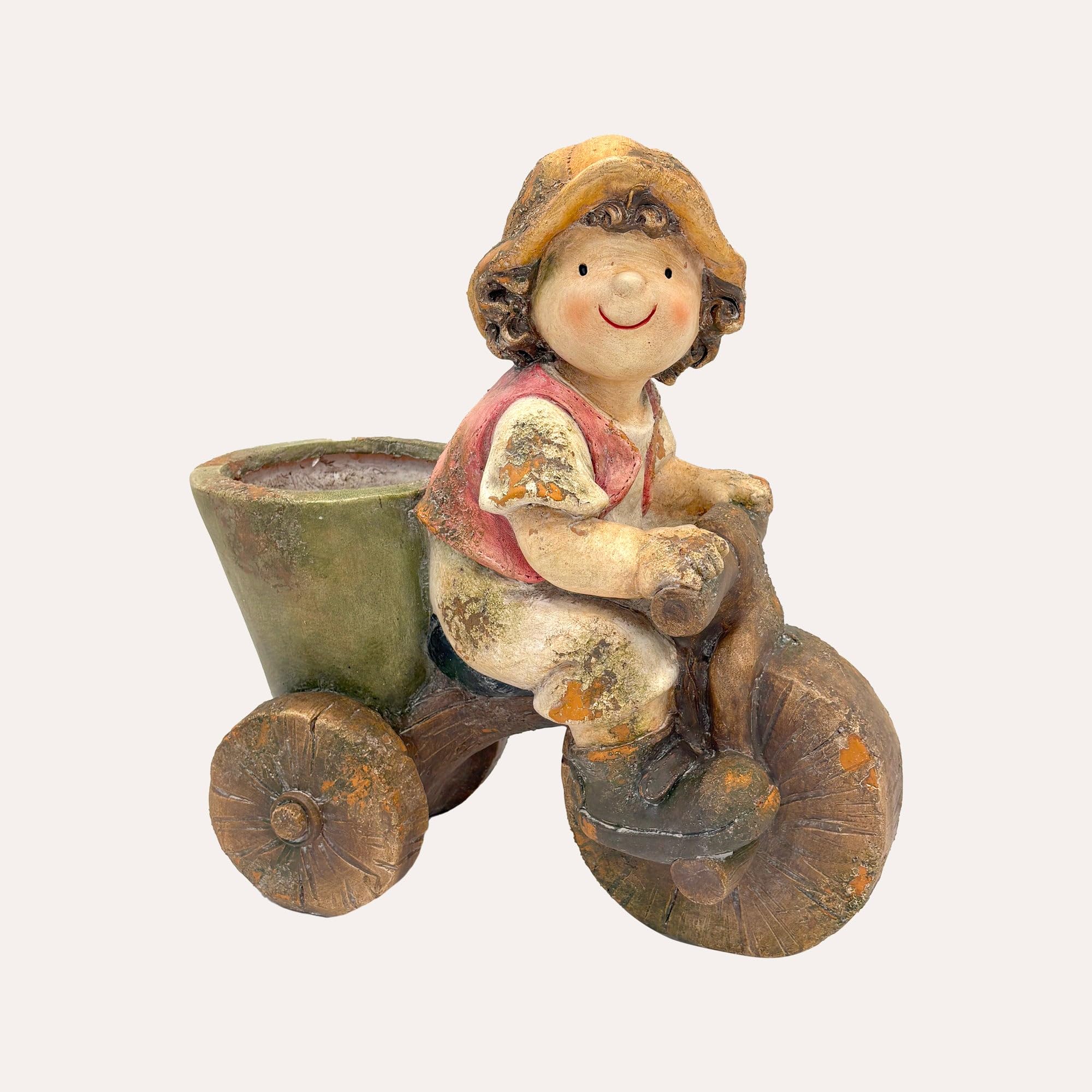 Décoration de Noël Enfant avec Vélo en Résine pour Illuminer votre Centre de Table