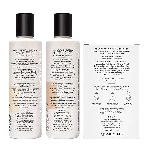 Miniatura 2 de SEEN Paquete seguro para el acné, perfumado, champú, acondicionador y parches de espinillas, no comedogénico, sin sulfatos, desarrollado por